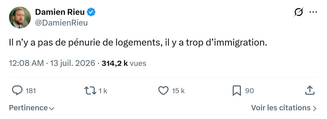 Damien Rieu: Il n’y a pas de pénurie...