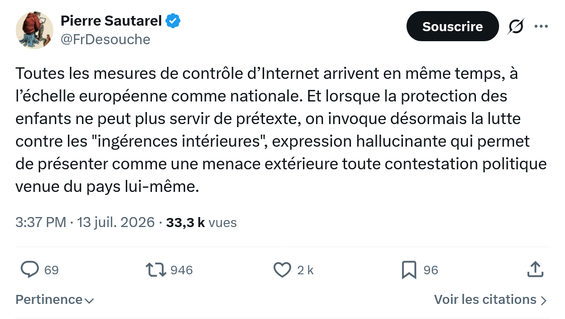 Pierre Sautarel: Toutes les mesures de contrôle...