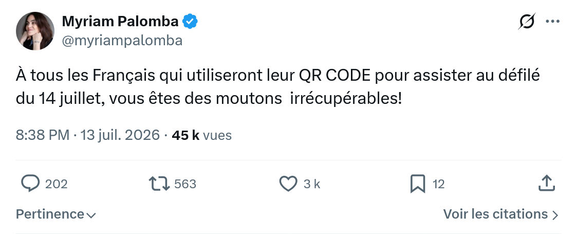 Myriam Palomba: À tous les Français...