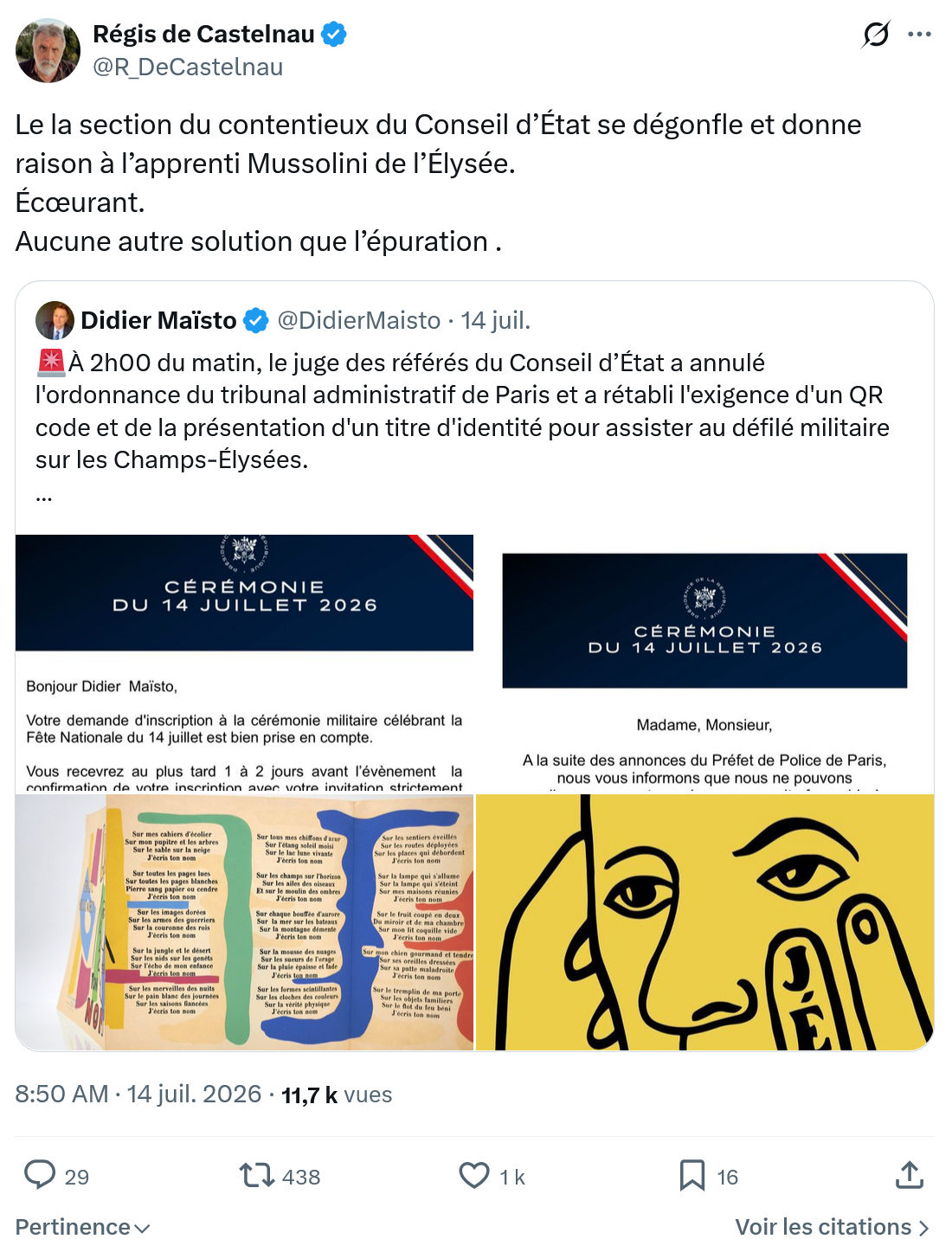 Régis de Castelnau: Le la section du contentieux du Conseil...