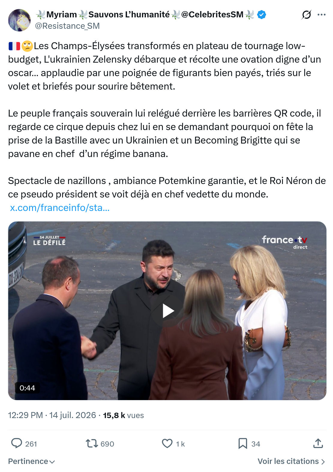 Myriam: Les Champs-Élysées transformés...