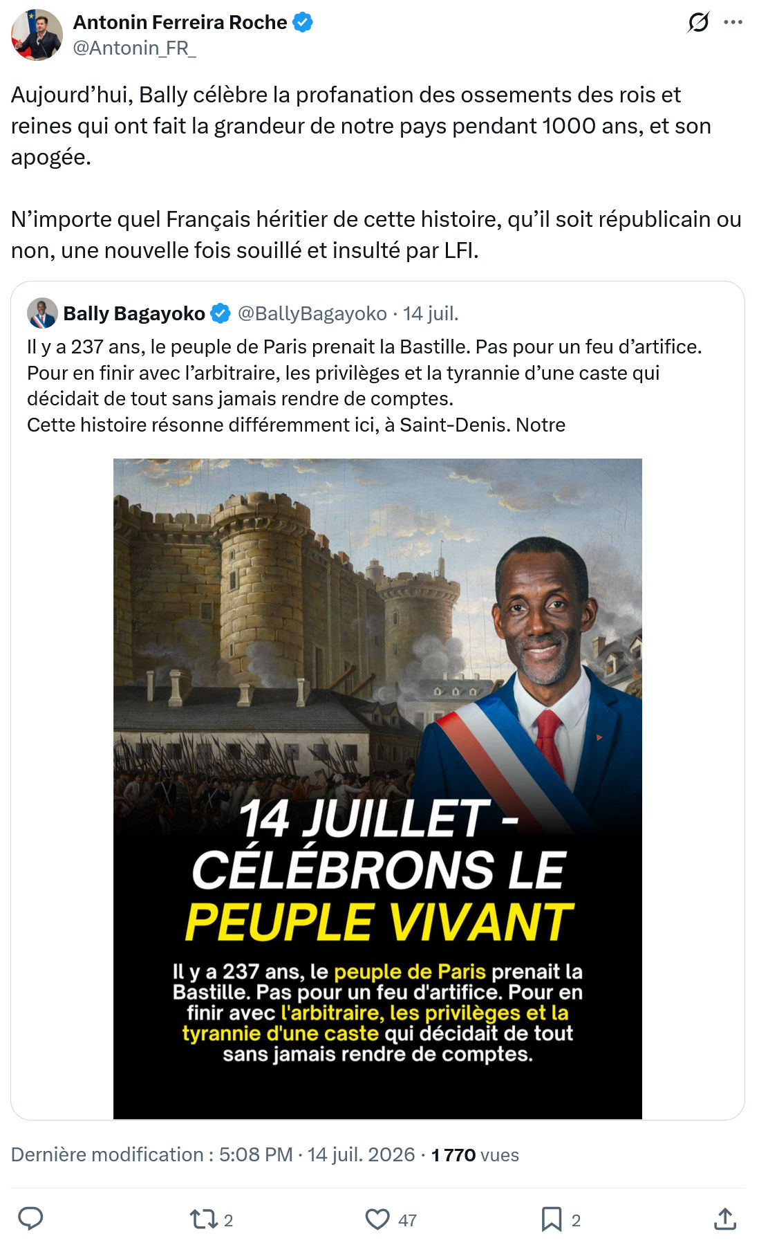 Antonin Ferreira Roche: Aujourd’hui, Bally célèbre...