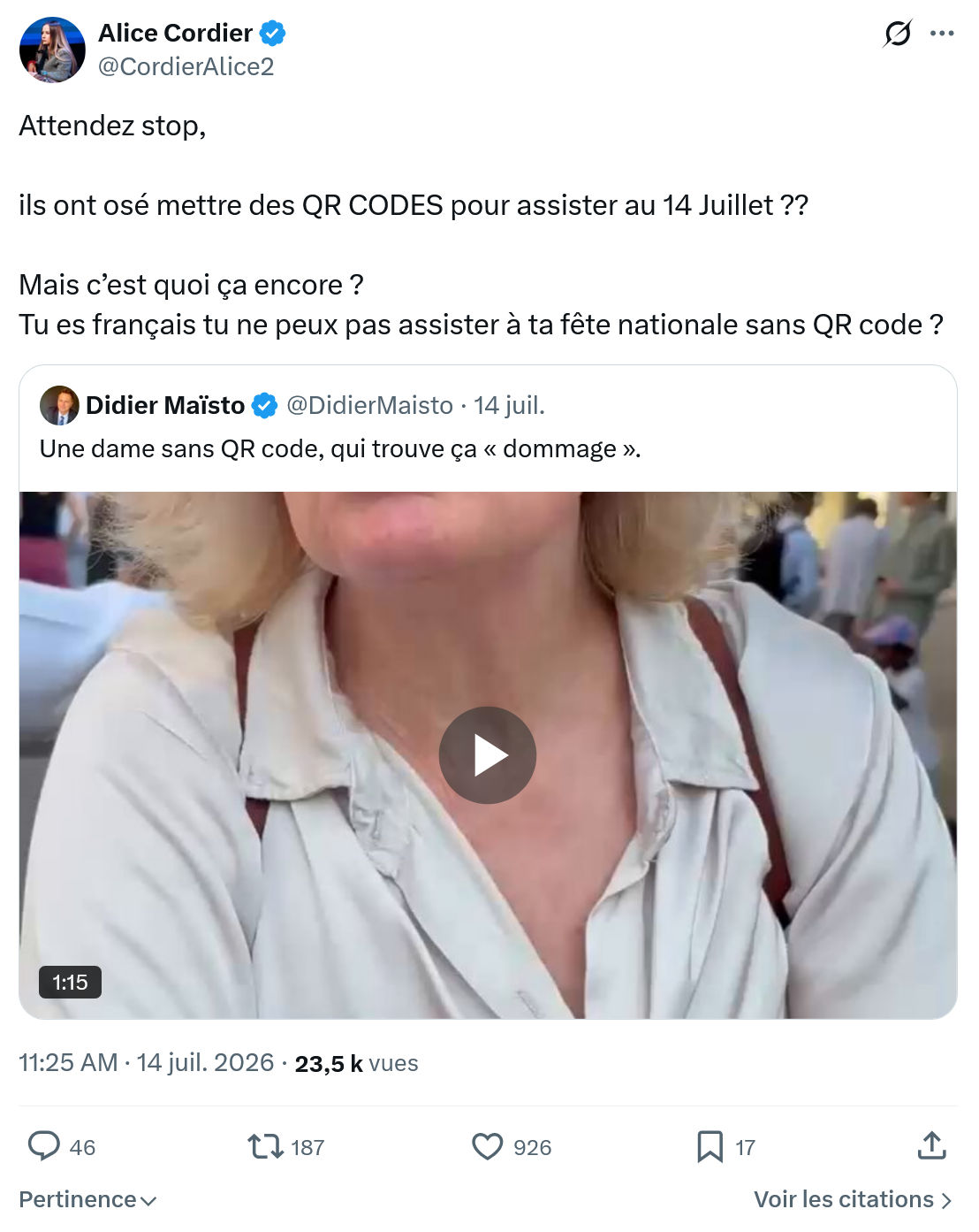 Alice Cordier: Attendez stop...