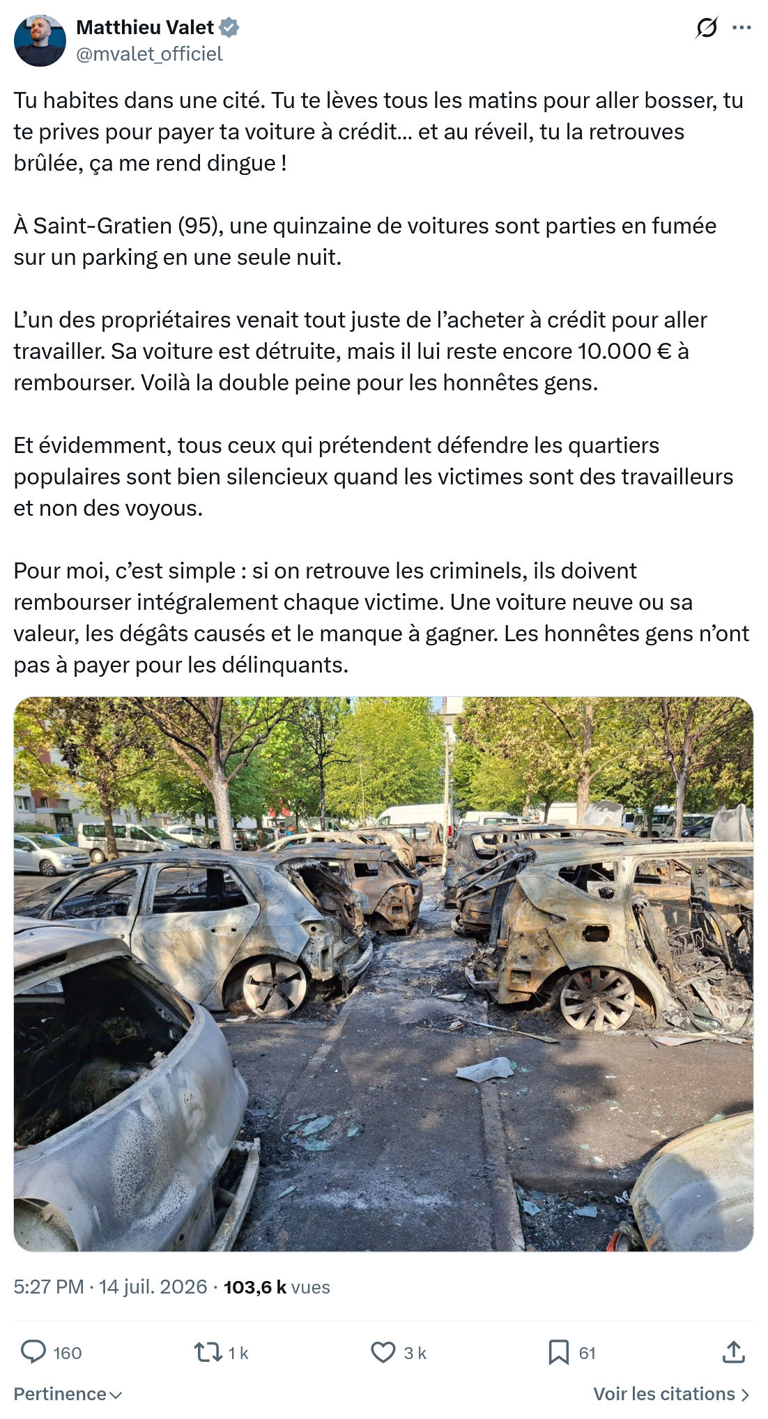 Matthieu Valet: Tu habites dans une cité...