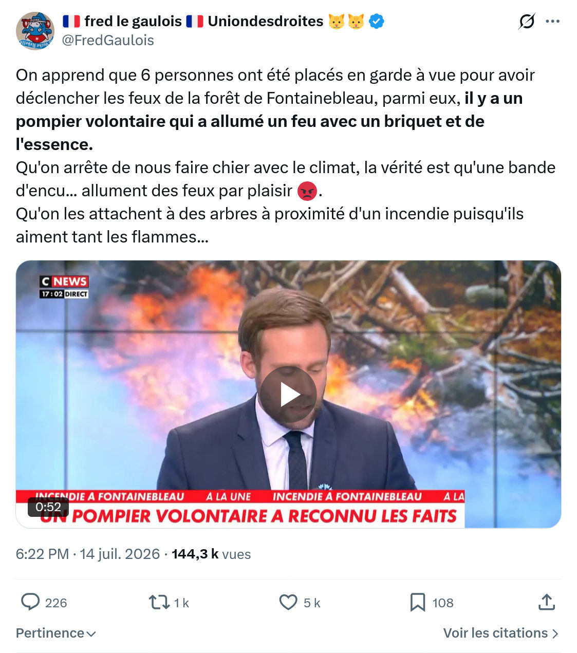 Fred le Gaulois: On apprend que 6 personnes...