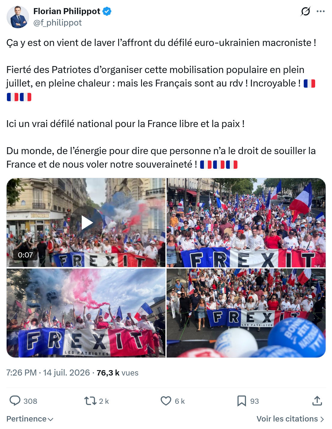 Florian Philippot: Ça y est on vient de laver l’affront...