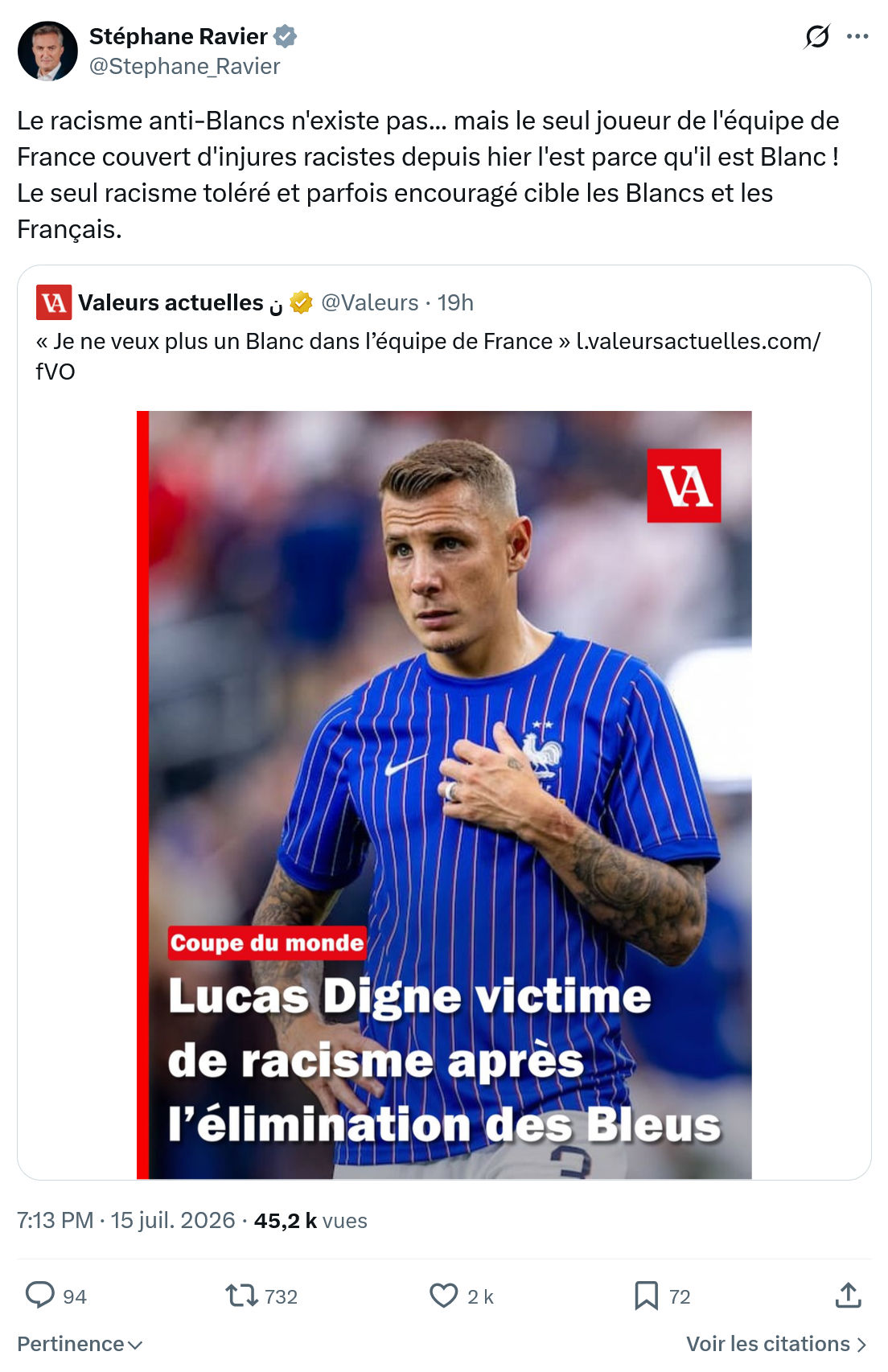 Stéphane Ravier: Le racisme anti-Blancs n'existe pas...