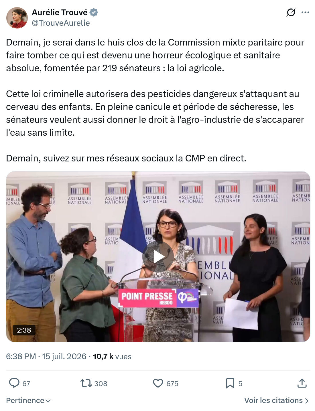Aurélie Trouvé: Demain, je serai dans le huis...