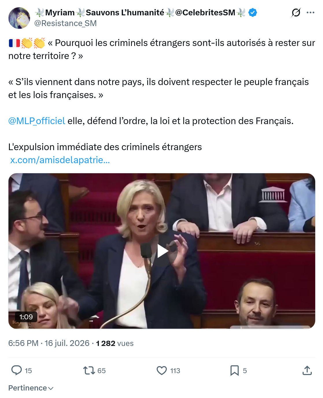 Myriam: Pourquoi les criminels étrangers...