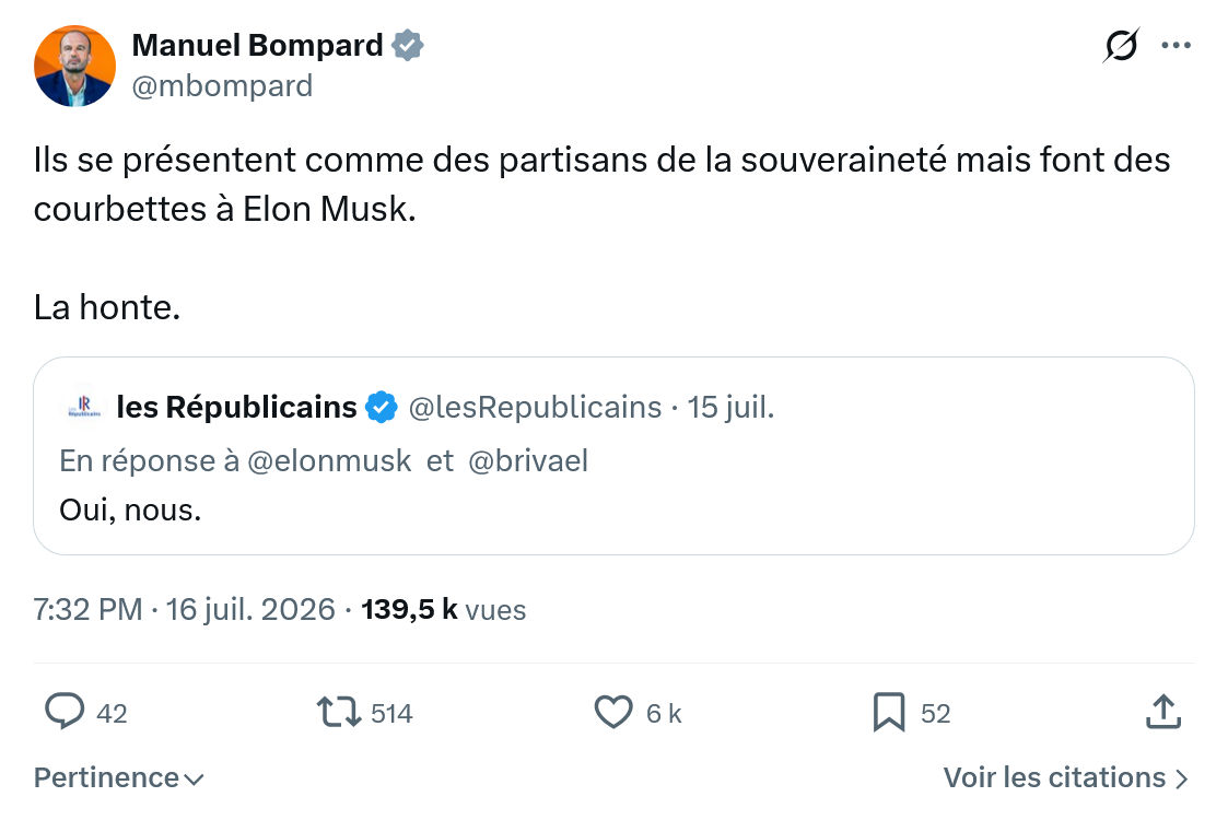 Manuel Bompard: Ils se présentent comme des partisans...