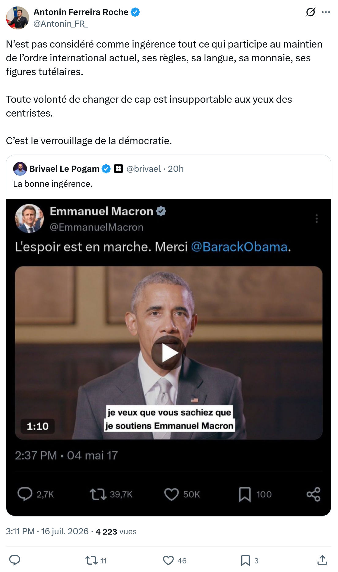 Antonin Ferreira Roche: N’est pas considéré comme...