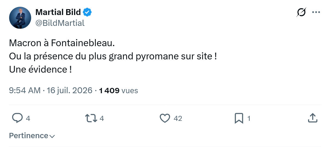 Martial Bild: Macron à Fontainebleau...