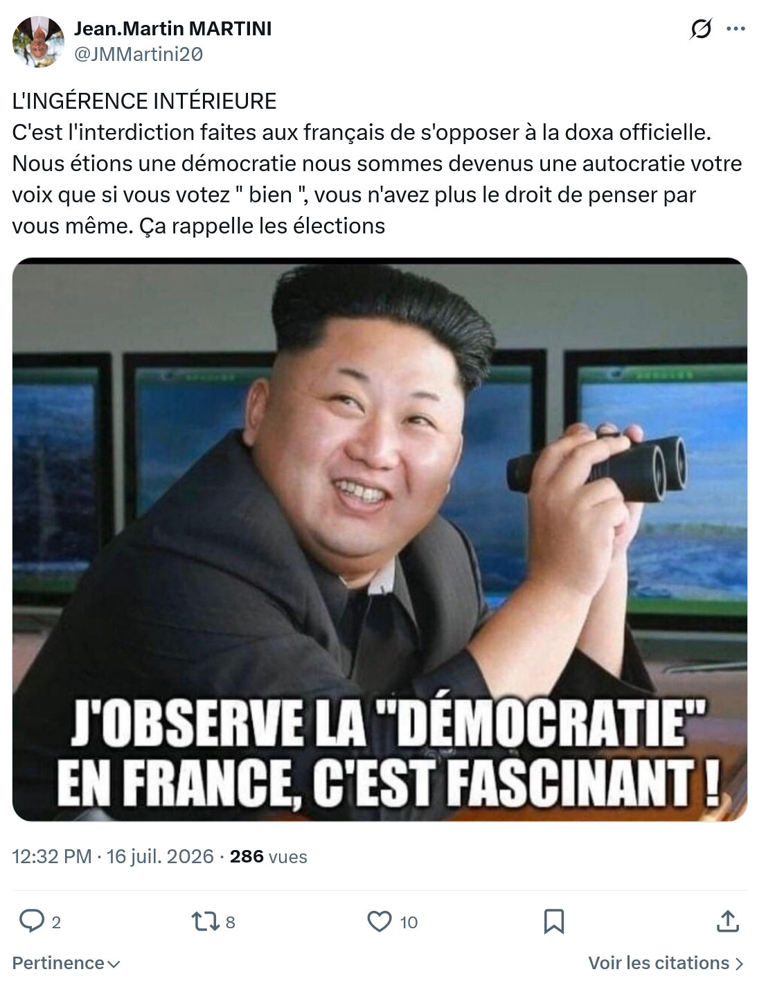 Jean-Martin Martini: L'INGÉRENCE INTÉRIEURE...