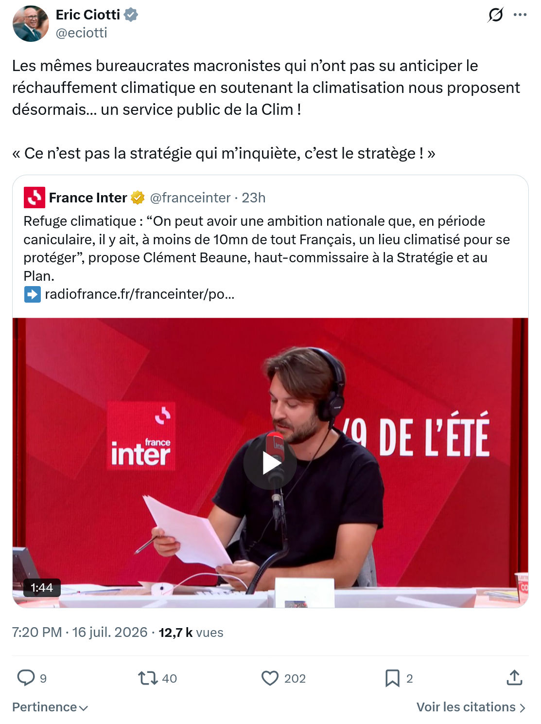 Éric Ciotti: Les mêmes bureaucrates macronistes...