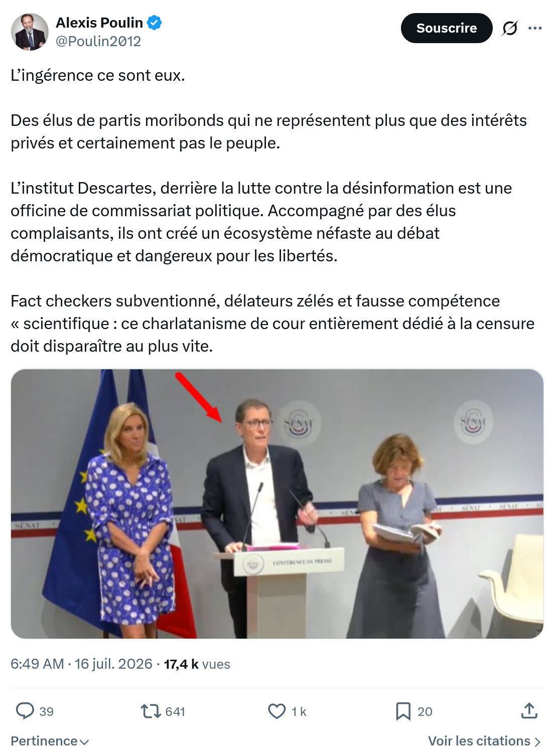 Alexis Poulin: L’ingérence ce sont eux...