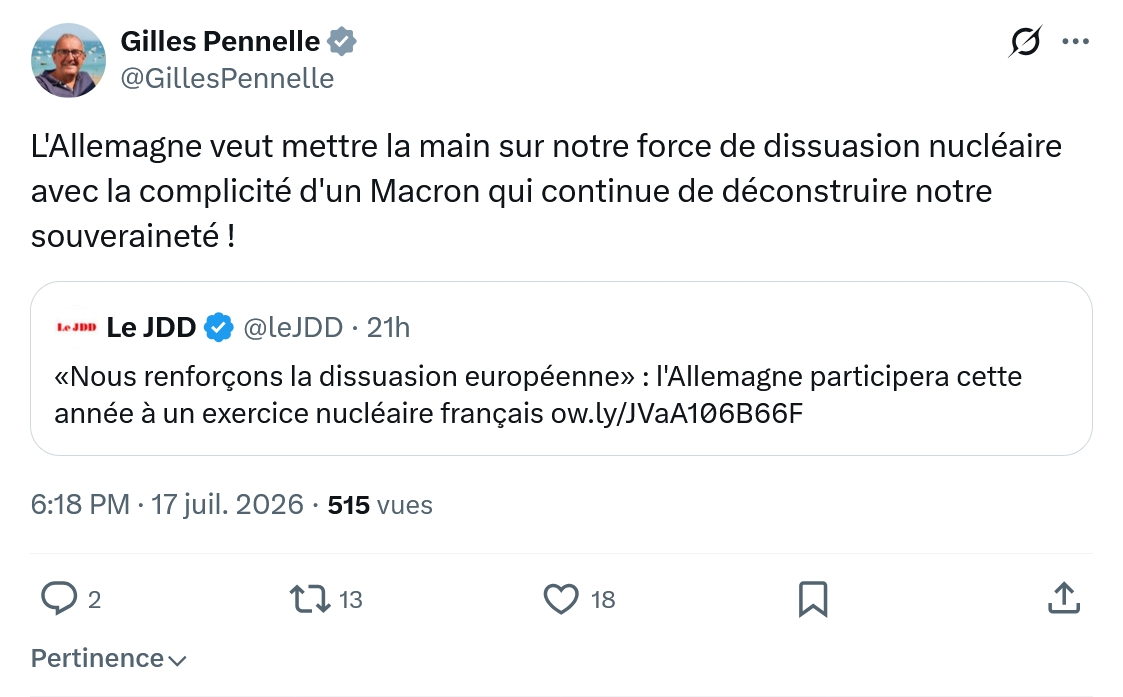 Gilles Pennelle: L'Allemagne veut mettre...