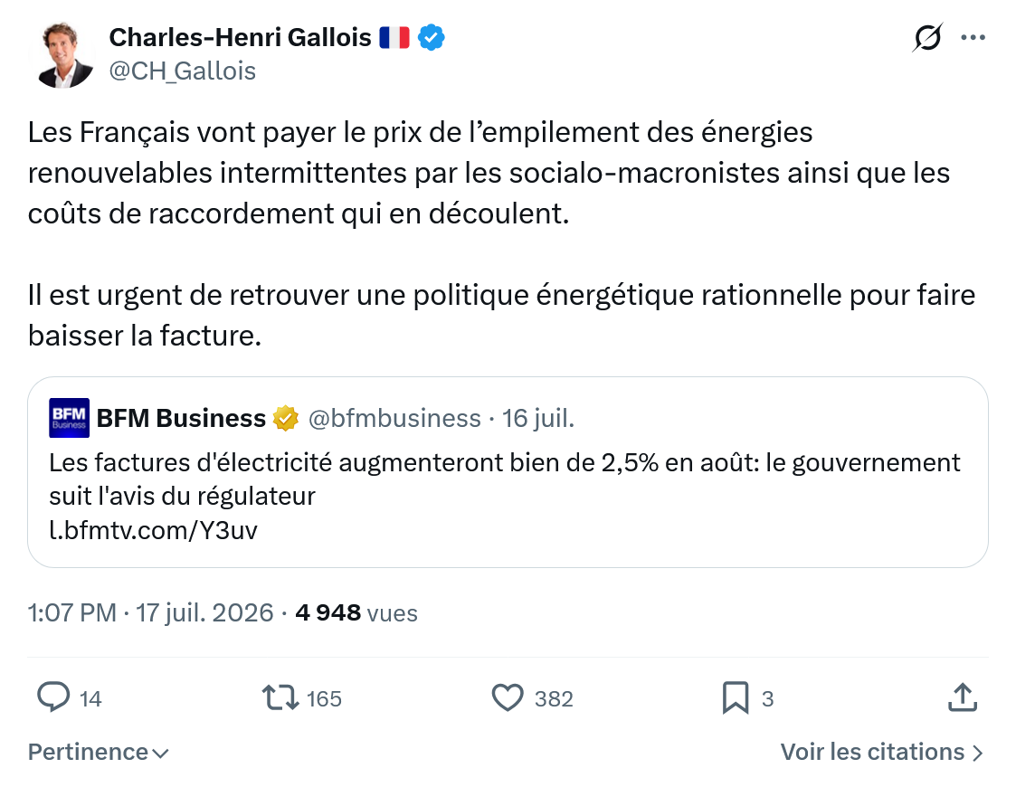 Charles-Henri Gallois: Les Français vont payer le prix...