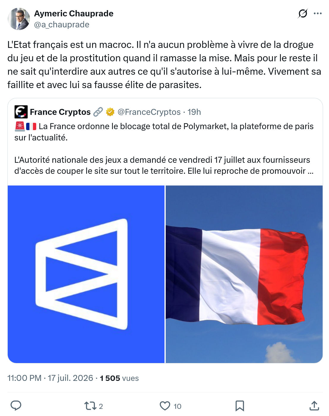 Aymeric Chauprad: L'Etat français est un macroc...