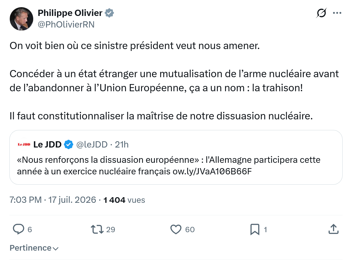 Philippe Olivier: On voit bien où ce sinistre président...