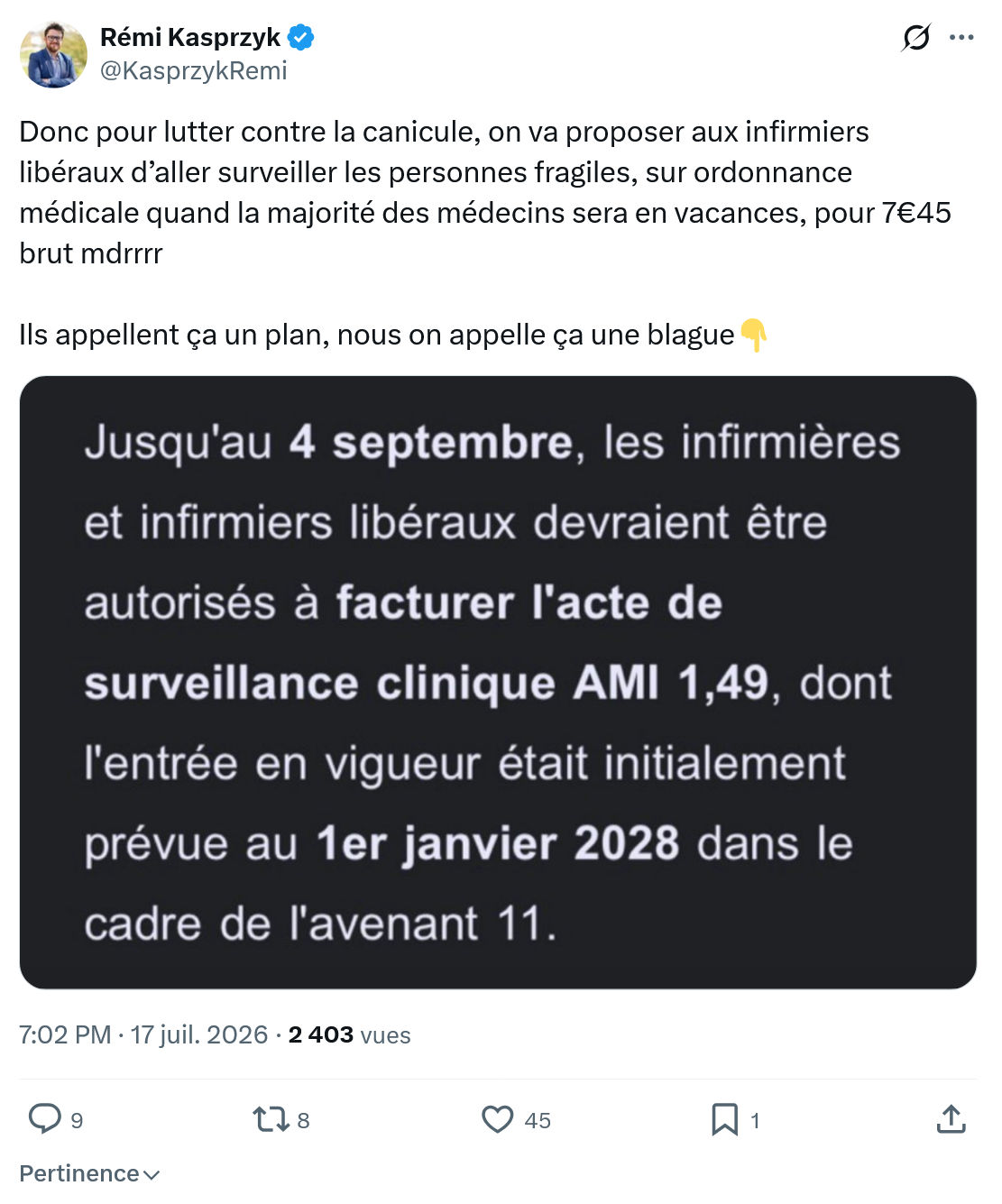 Rémi Kasprzyk: Donc pour lutter contre la canicule...