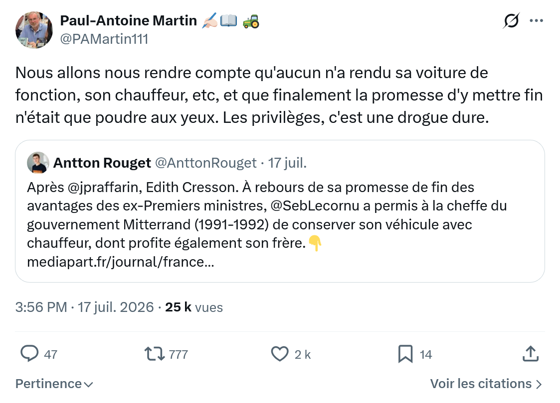 Paul-Antoine Martin: Nous allons nous rendre compte qu'aucun...