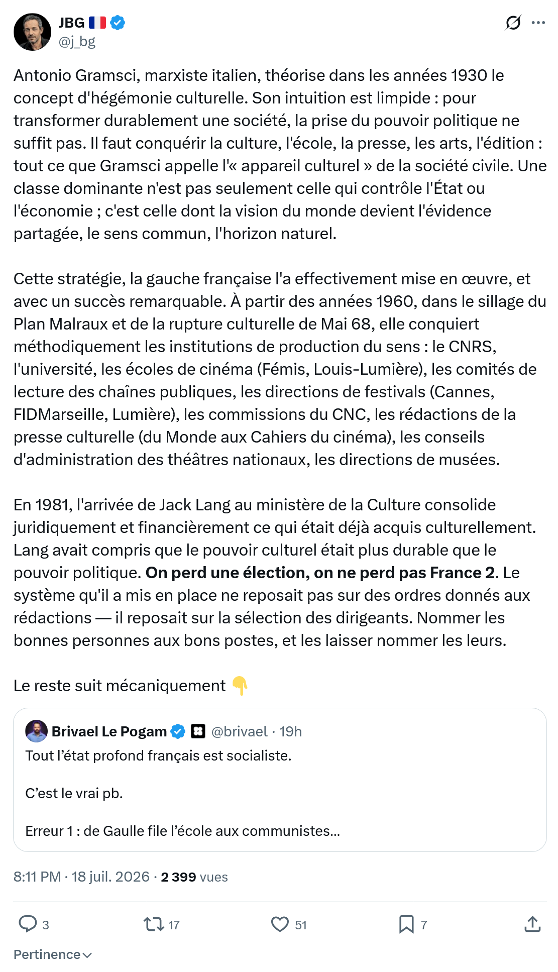 JBG: Antonio Gramsci, marxiste italien...