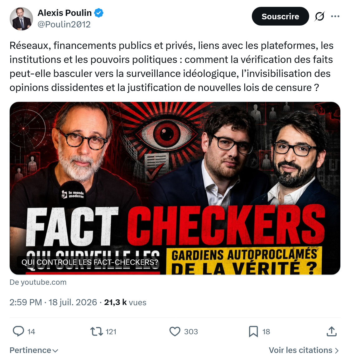 Alexis Poulin: Réseaux, financements publics et privés...