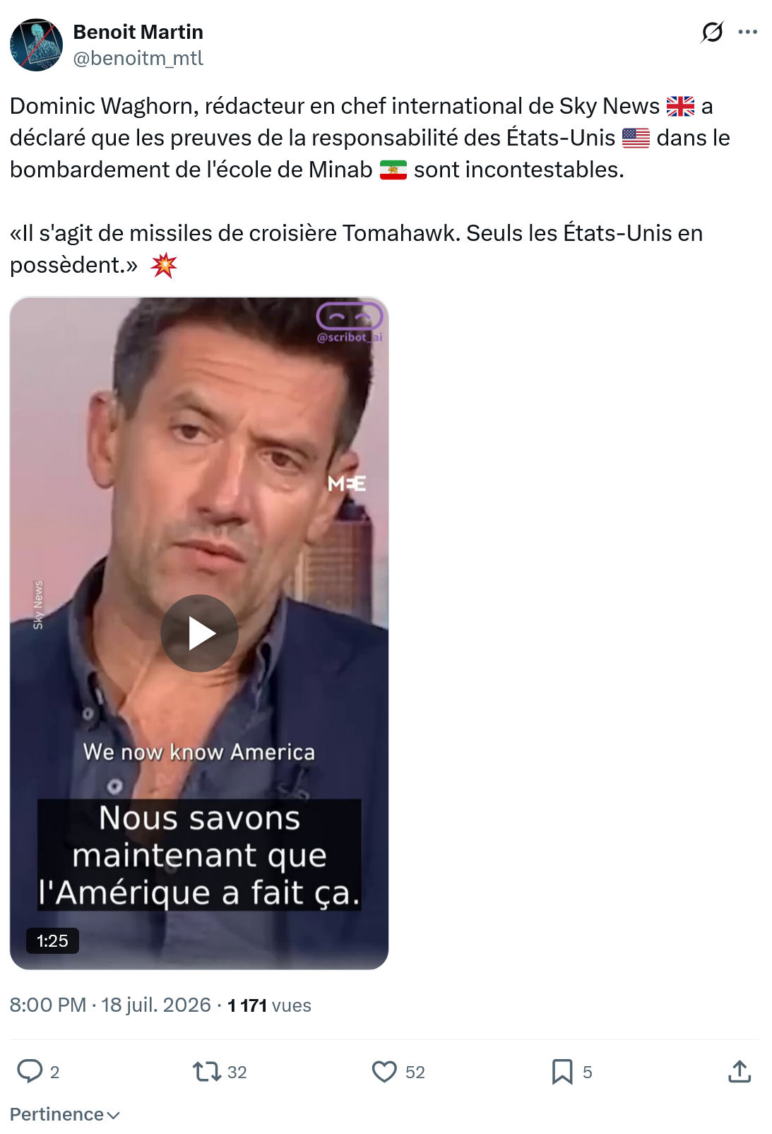 Benoît Martin: Dominic Waghorn...