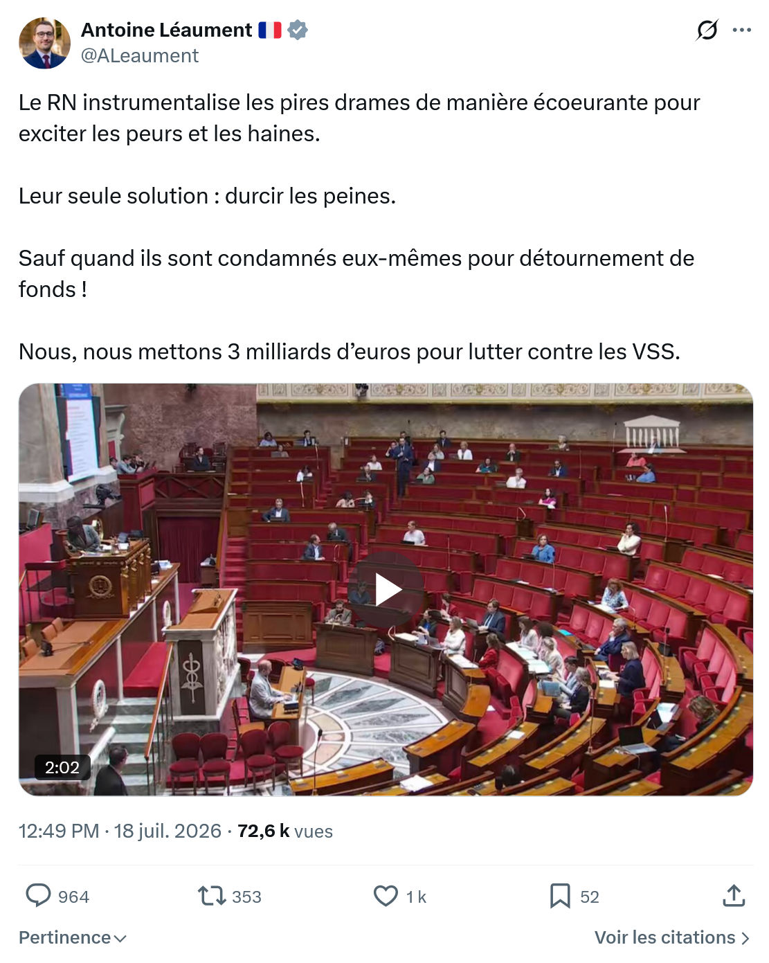 Antoine Léaument: Le RN instrumentalise les pires...