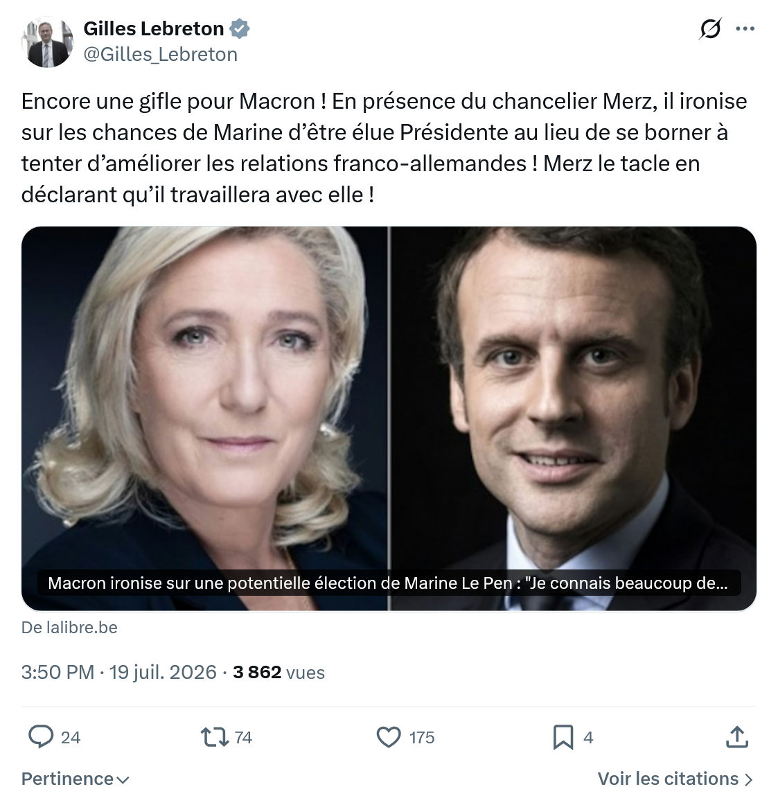Gilles Lebreton: Encore une gifle pour Macron...