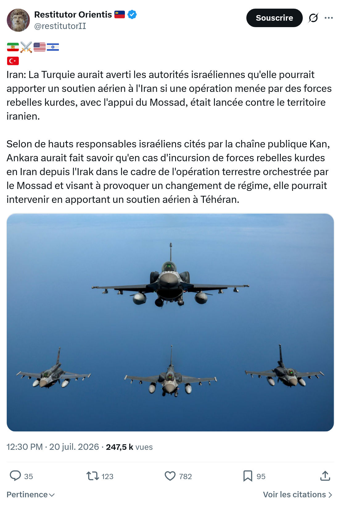 Restitutor Orientis: Iran: La Turquie aurait...