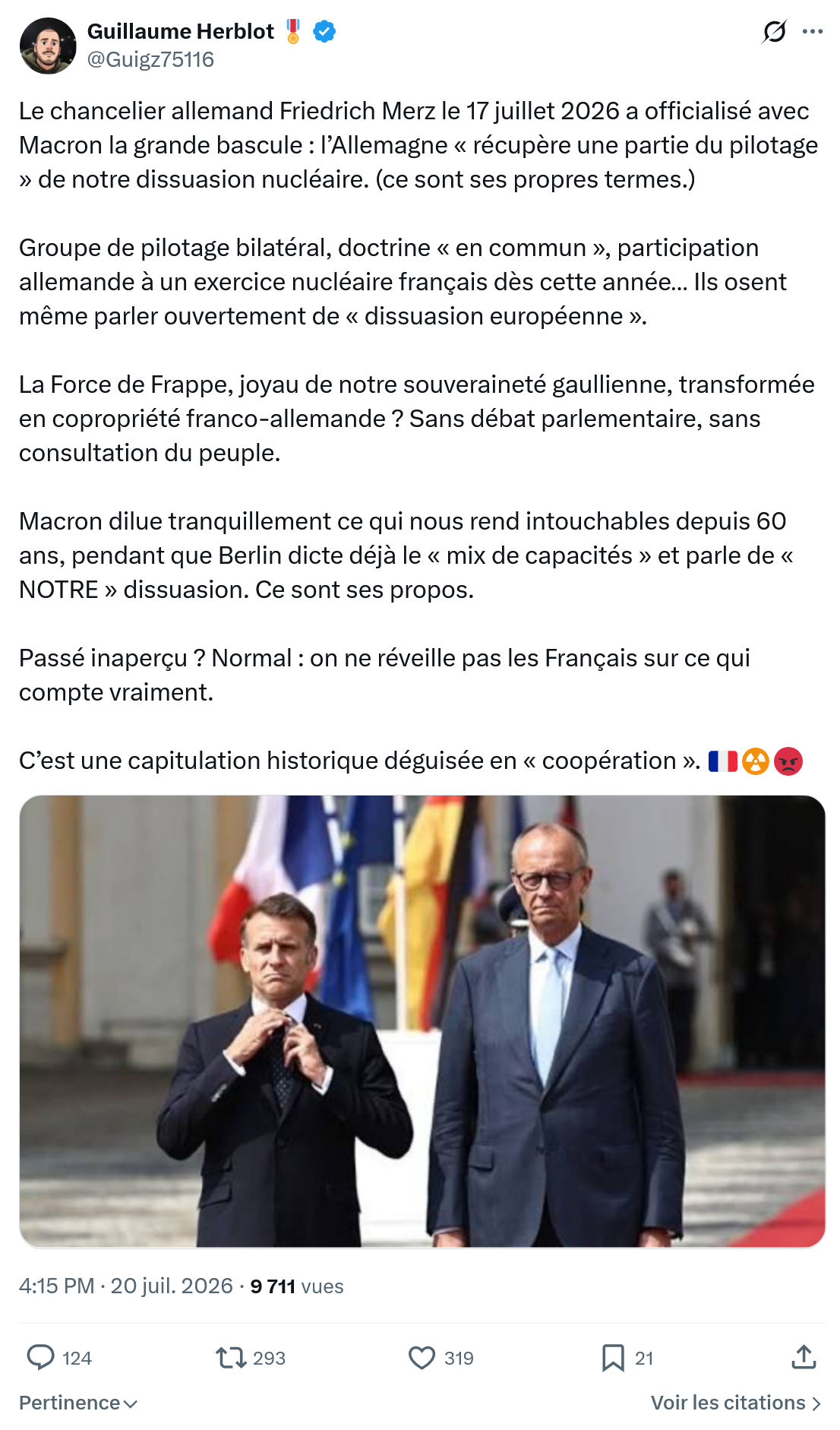Guillaume Herblot: Le chancelier allemand Friedrich Merz...