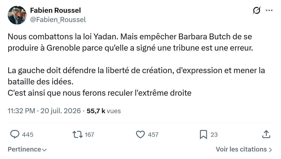 Fabien Roussel: Nous combattons la loi Yadan...