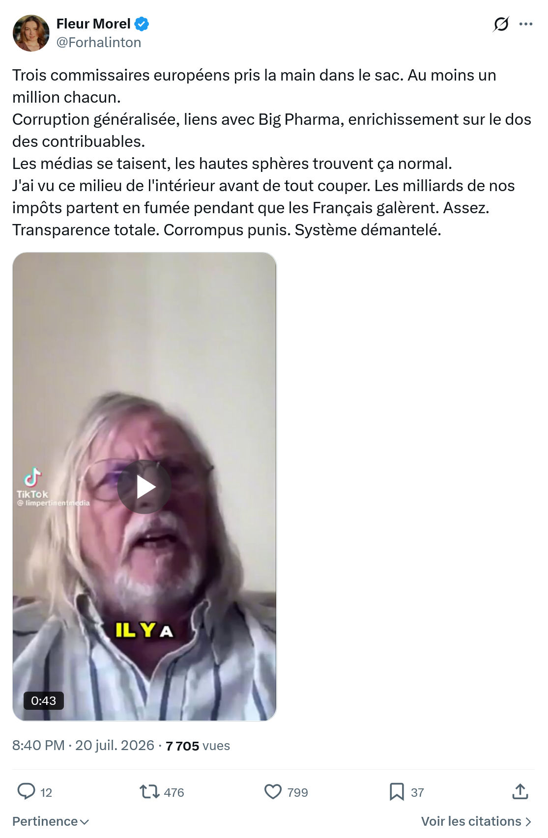 Fleur Morel: Trois commissaires européens...
