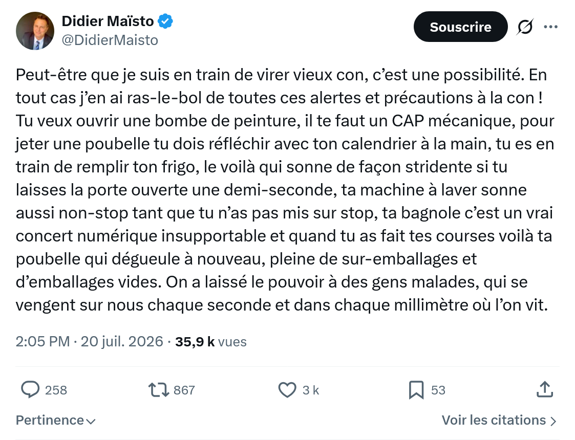 Didier Maïsto: Peut-être que je suis en train...