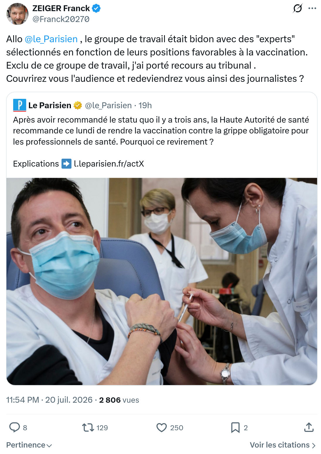 Zeiger Franck: Allo @le_Parisien...