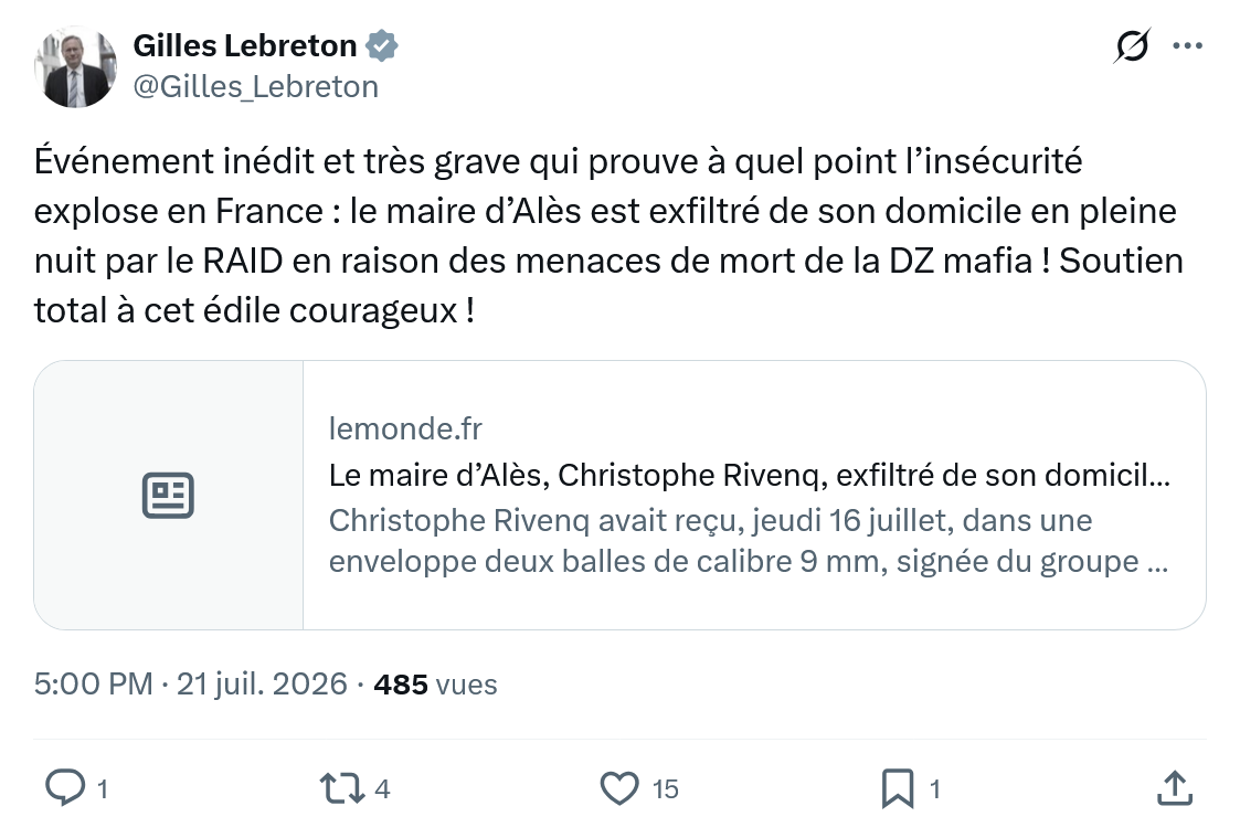 Gilles Lebreton: Événement inédit et très grave...