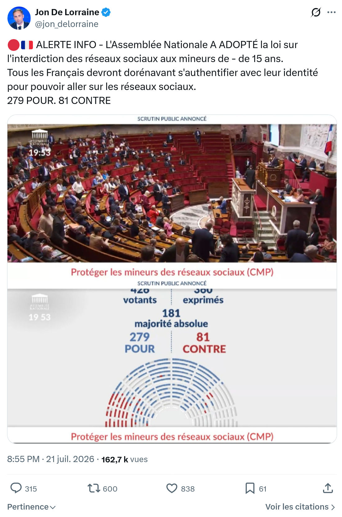 Jon De Lorraine: ALERTE INFO - L'Assemblée Nationale...