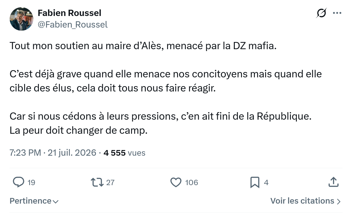 Fabien Roussel: Tout mon soutien...