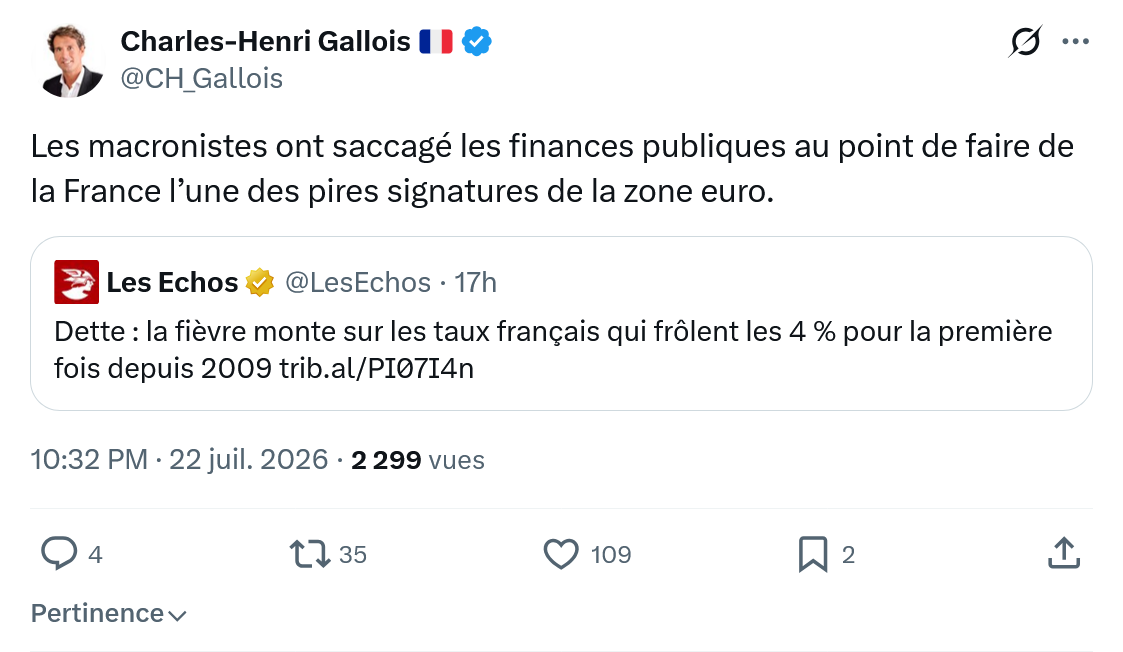 Charles-Henri Gallois: Les macronistes ont saccagé...