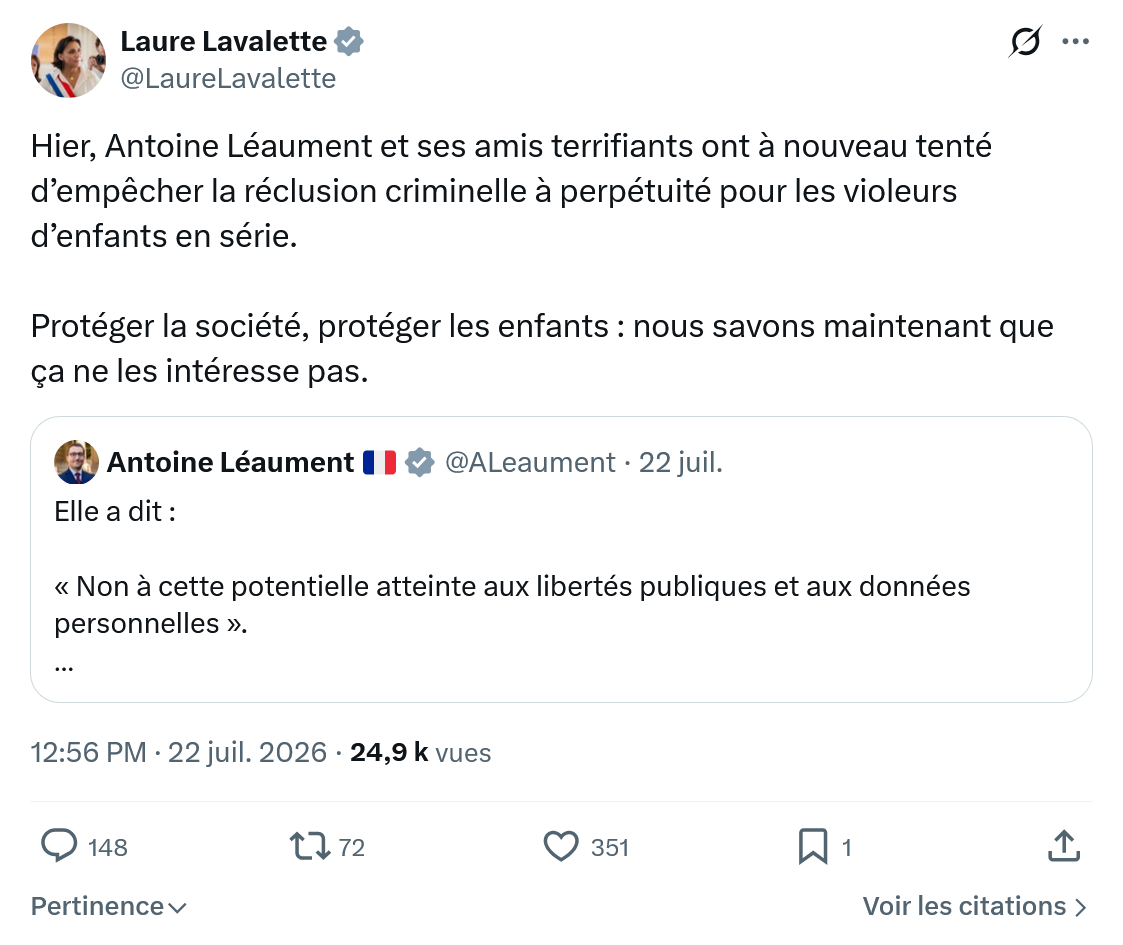 Laure Lavalette: Hier, Antoine Léaument et ses amis...