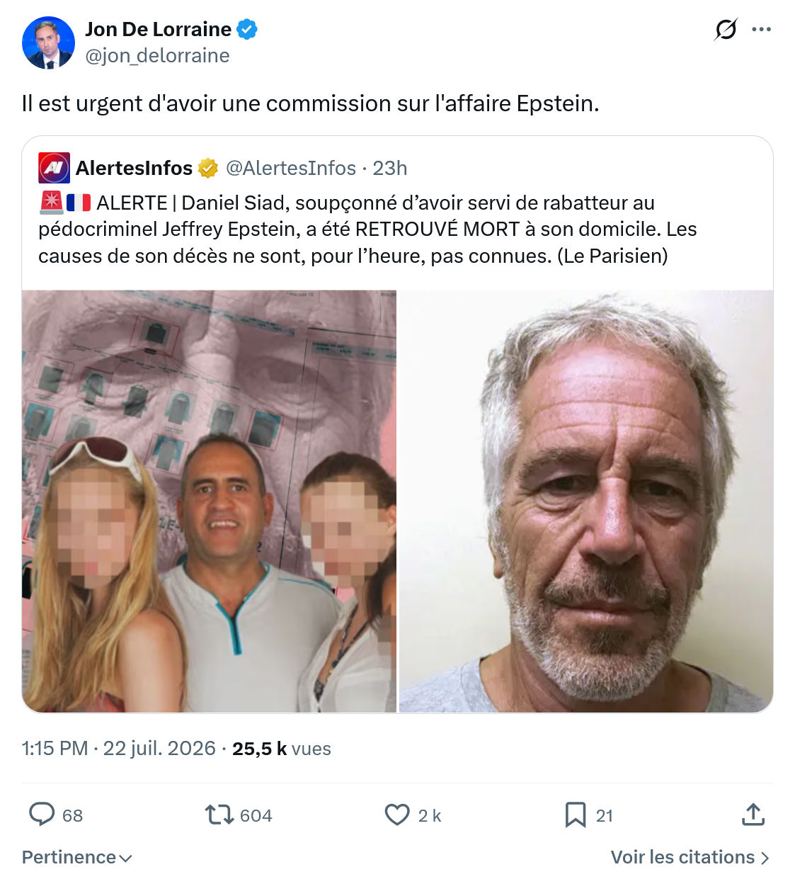 Jon De Lorraine: Il est urgent d'avoir...