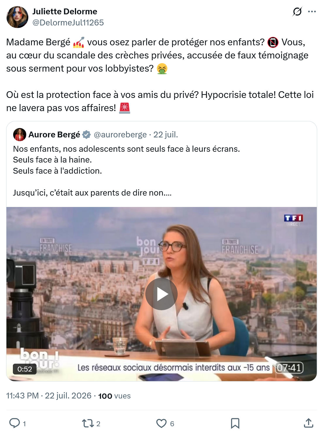 Juliette Delorme: Madame Bergé...