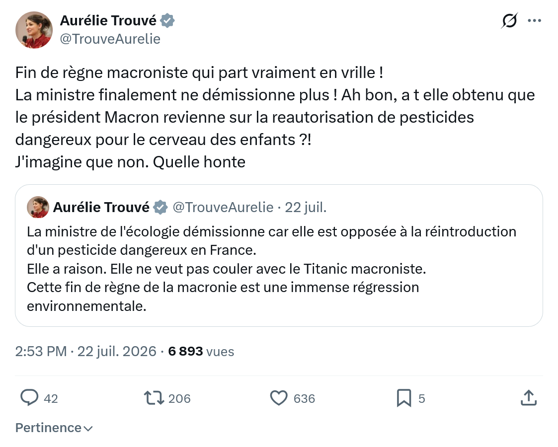 Aurélie Trouvé: Fin de règne macroniste...
