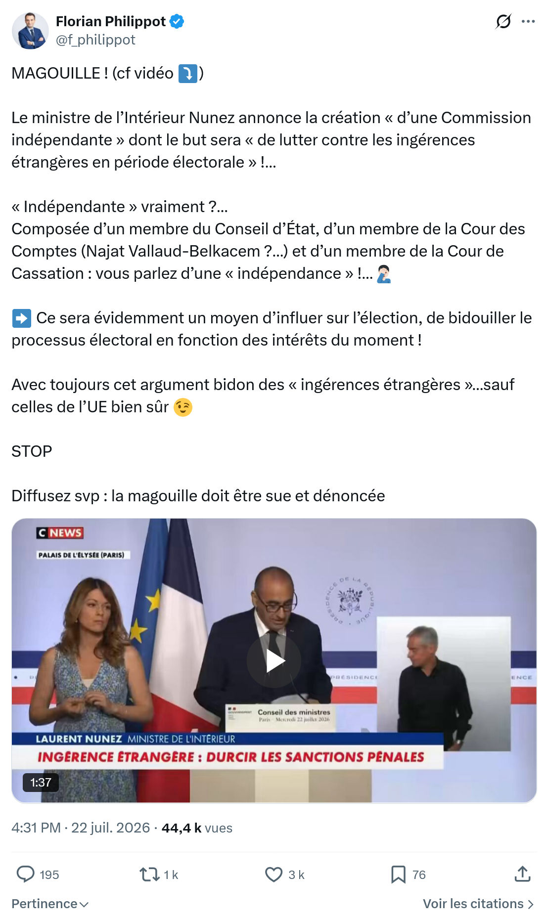 Florian Philippot: MAGOUILLE !...
