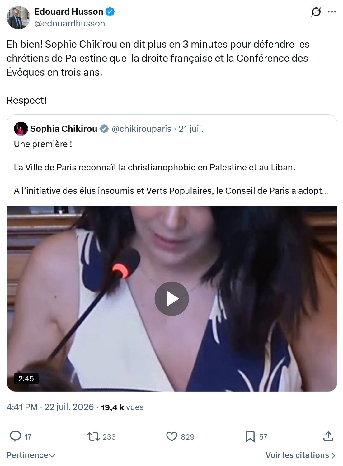 Édouard Husson: Eh bien! Sophie Chikirou en dit plus...
