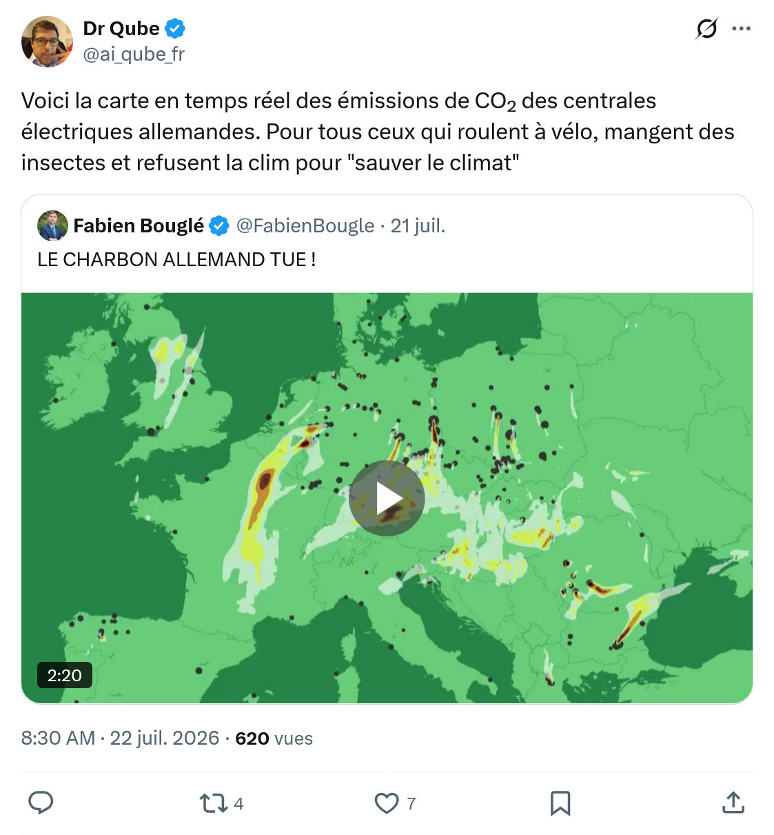 Dr Qube: Voici la carte en temps réel...