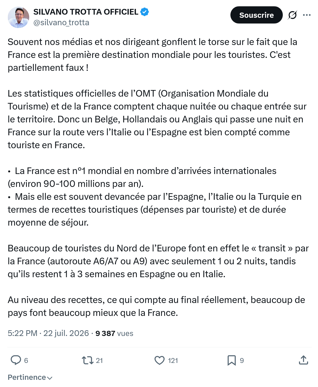 Silvano Trotta: Souvent nos médias et nos dirigeant...