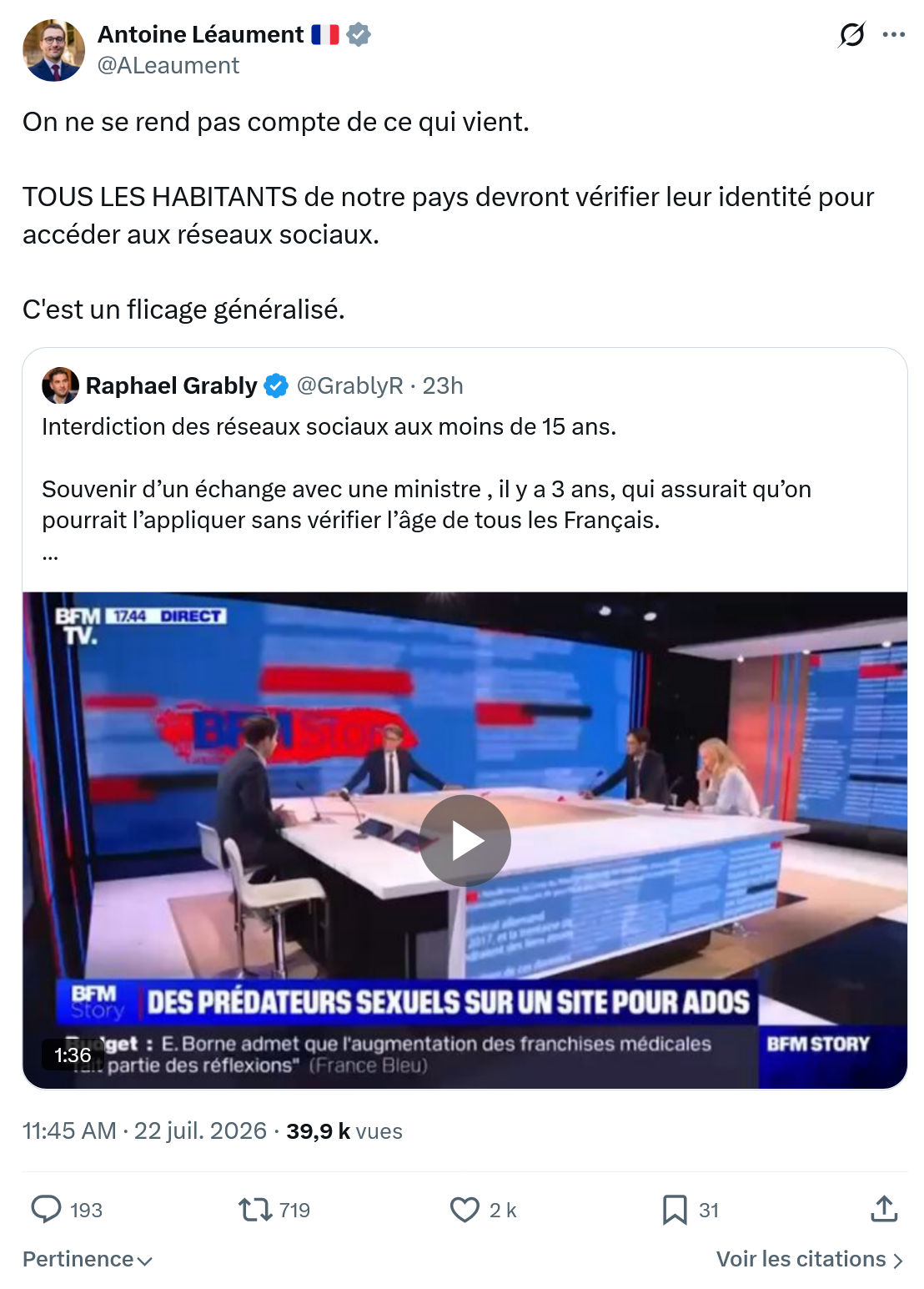 Antoine Léaument: On ne se rend pas compte...