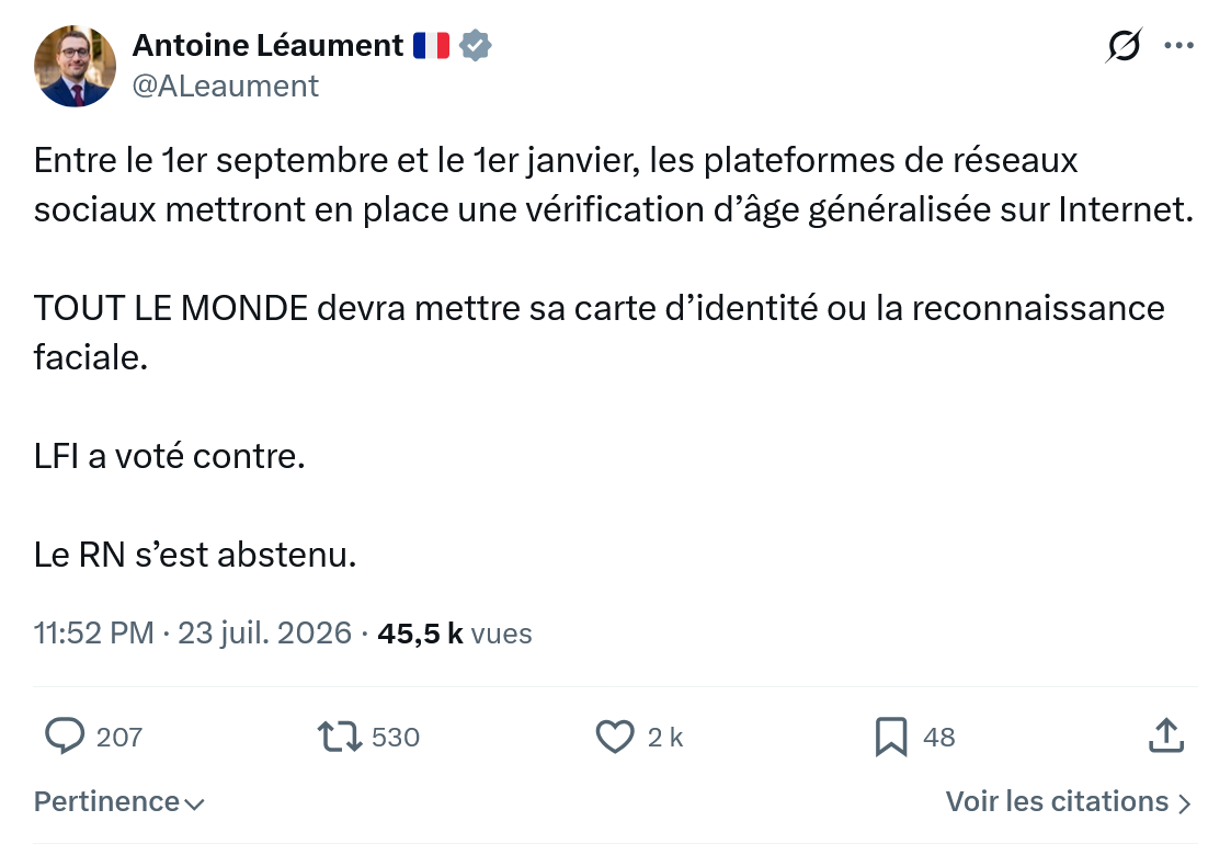 Antoine Léaument: Entre le 1er septembre et le 1er janvier...